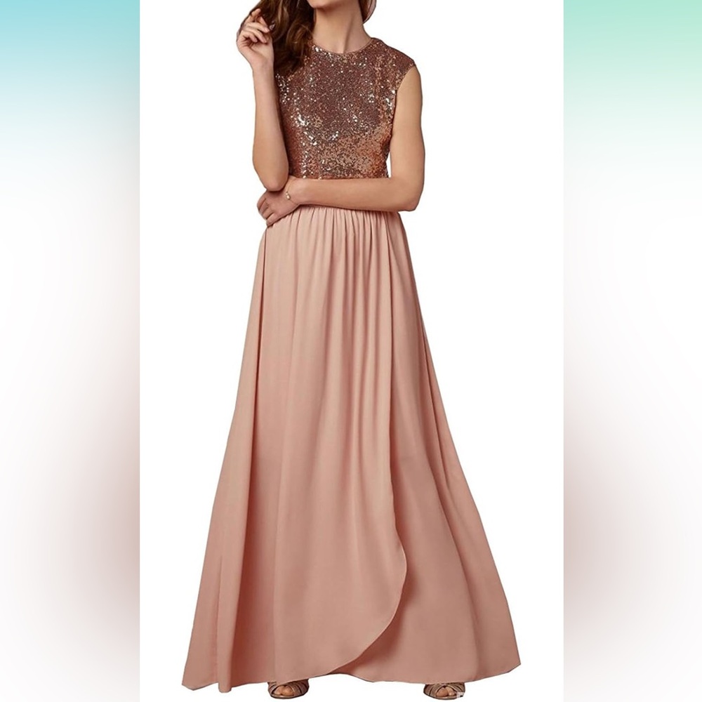 Glamorous Sequin Rose Maxi Dress